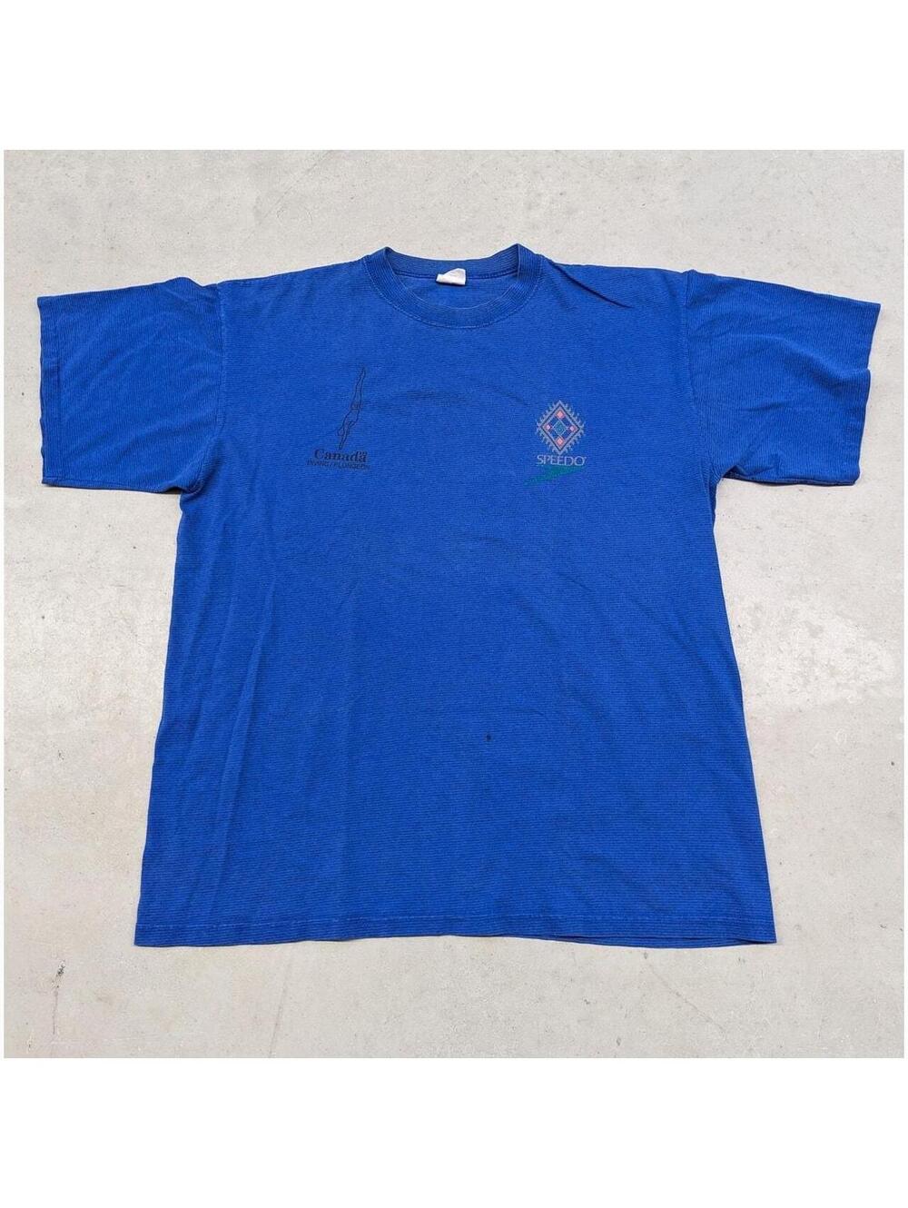 Vintage 90s Speedo Team Canada Diving Team Blue t-shirt